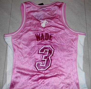 Dwyane Wade Miami Heat Jersey XL Ladies NBA Pink  