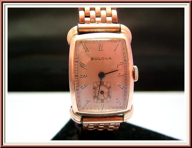 1946 Vintage Deco Mens Bulova Watch with Fancy Step Lugs and Stunning 