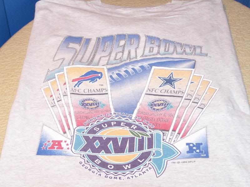 SUPER BOWL 1994   BUFFALO Bills DALLAS Cowboys Shirt XL  