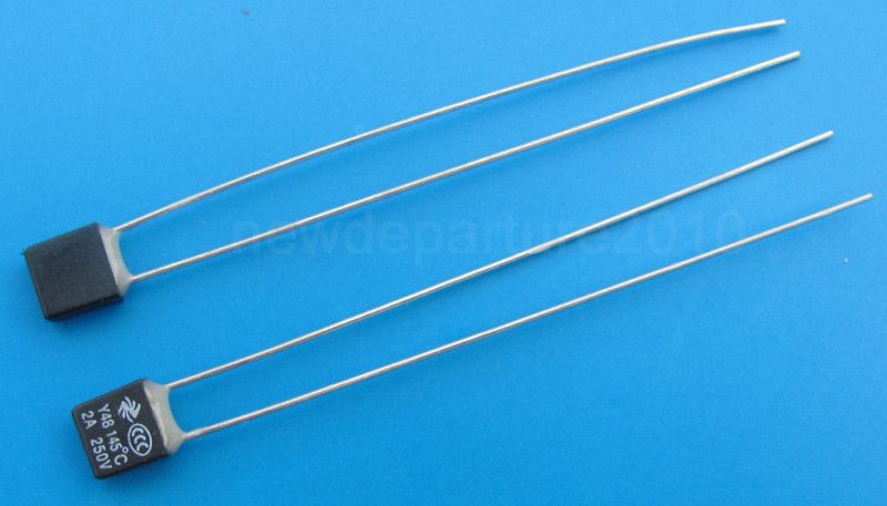 10Pcs New RH 145℃ 250V 2A Thermal Fuse  