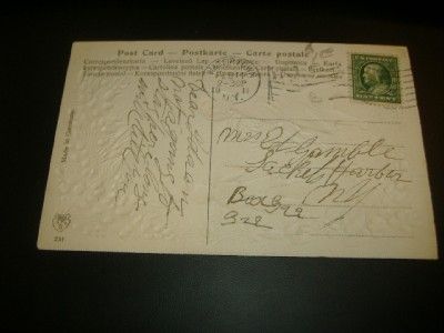1911 CUPID VALENTINE Antique Postcard GERMANY EMBOSSED  