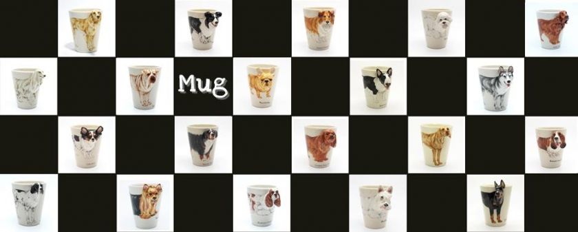   Uncropped Ears Ceramic Mug Coffee Cup Dog Lover Original Art Gifts