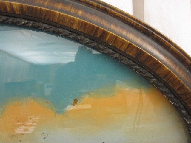 Reverse Painting Bubble Glass USA Capitol Building 1916  