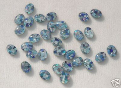 Cabochon Gemstone Opal Triplet 6 x 8 mm Oval (Pkg 1)  
