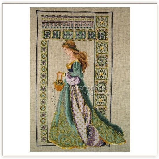 Celtic 4 Seasons Angel PREORDER COMPLETED CROSS STITCH  
