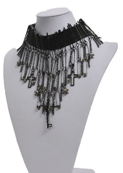 New Arrival Punk Visual Kei Gothic Rock Princess Black Necklace FREE 