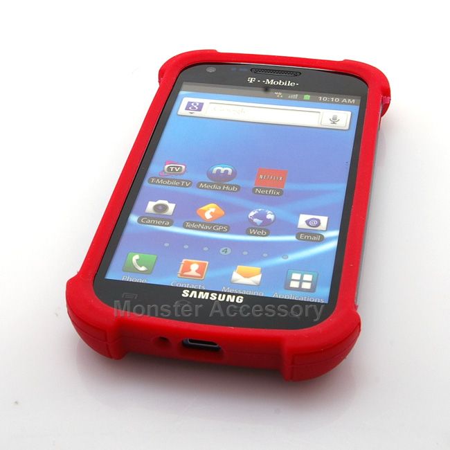 Red X Shield Dual Layer Hard Case Cover Samsung Galaxy S 2 T Mobile 