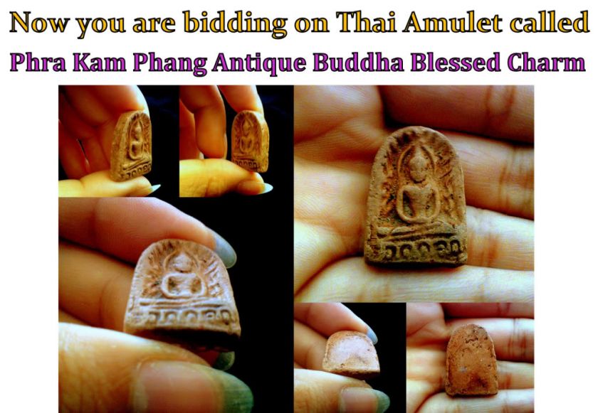 Amazing Sale Thai Amulet Phra Kam Phang Holy Buddha Blessed Antique 