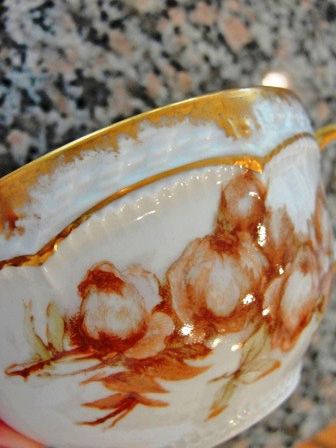 THESE CUP & SAUCERS HAVE A FABULOUS UNUSUAL HAVILAND PATTERN, SO DONT 