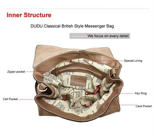 Genuine Leather BAG Messenger/Shoulder BAG/Tote Handbag  