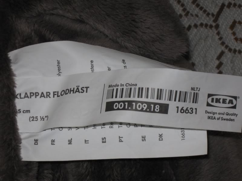 Ikea Sweden Klappar Flodhäst JUMBO HIPPO Plush  
