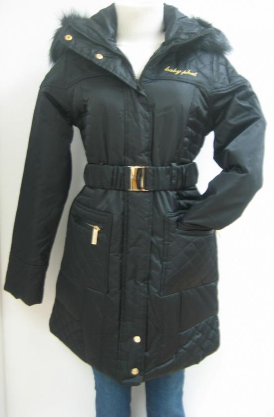 NEW BABY PHAT QUILTED COAT, JACKET, BLACK, LARGE, NWT, 1342BP  