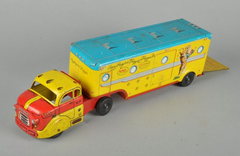   MARX Roy Rogers Trigger Tin Litho Toy Horse Trailer Semi Truck  